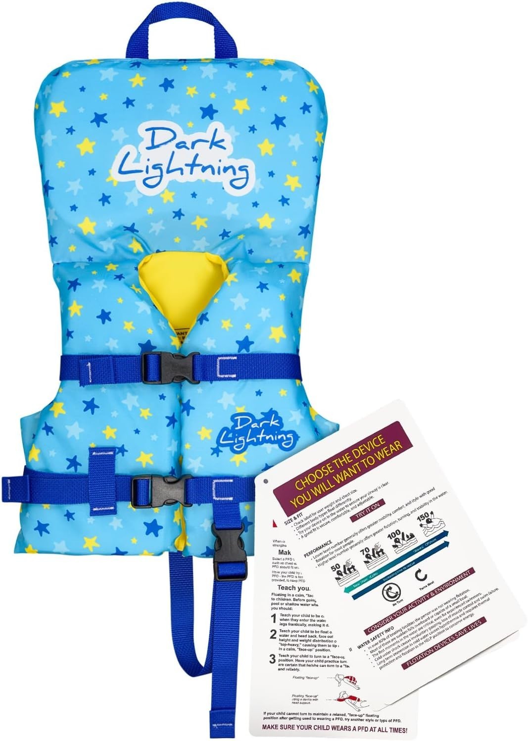 USCG Approved Life Jacket for Toddlers 1-3 Years Old, Swimming Pool Floats 20…