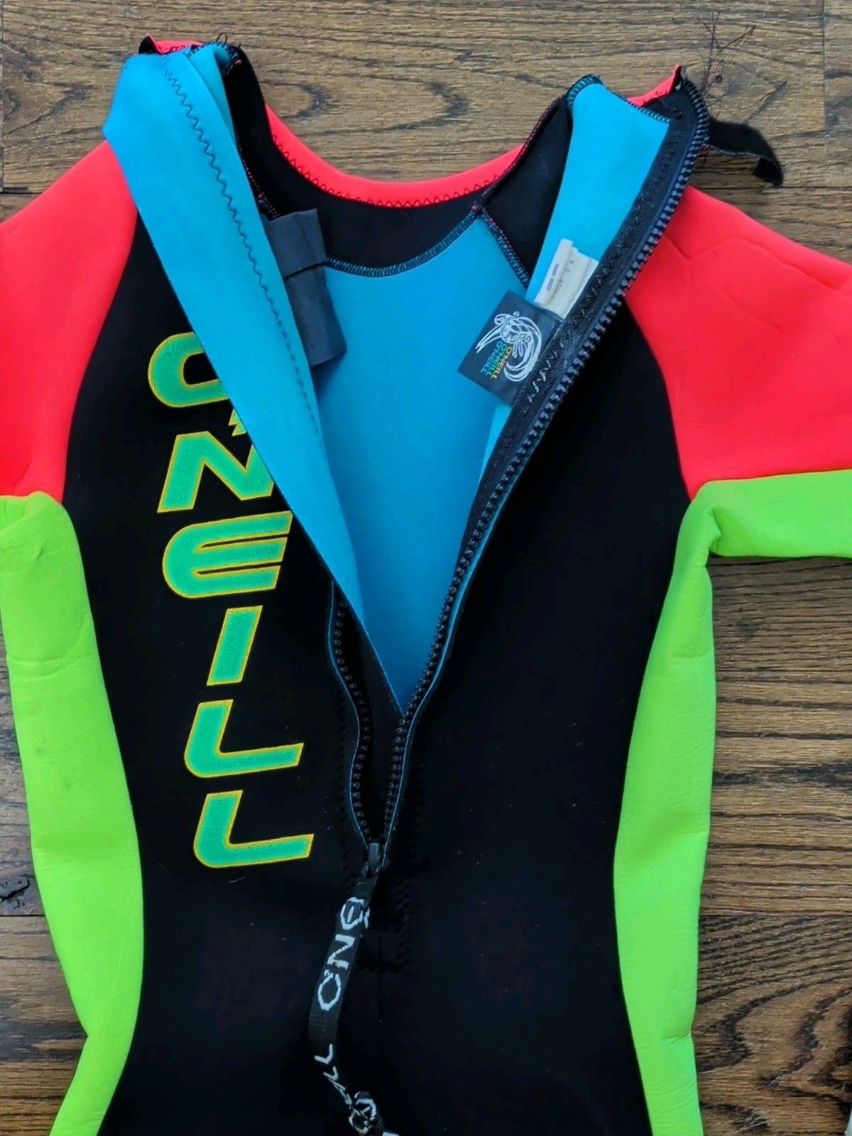 Oneill Reactor 7157 Shorty Wet Suit Diving Surfing Neon Yellow Orange Unisex M