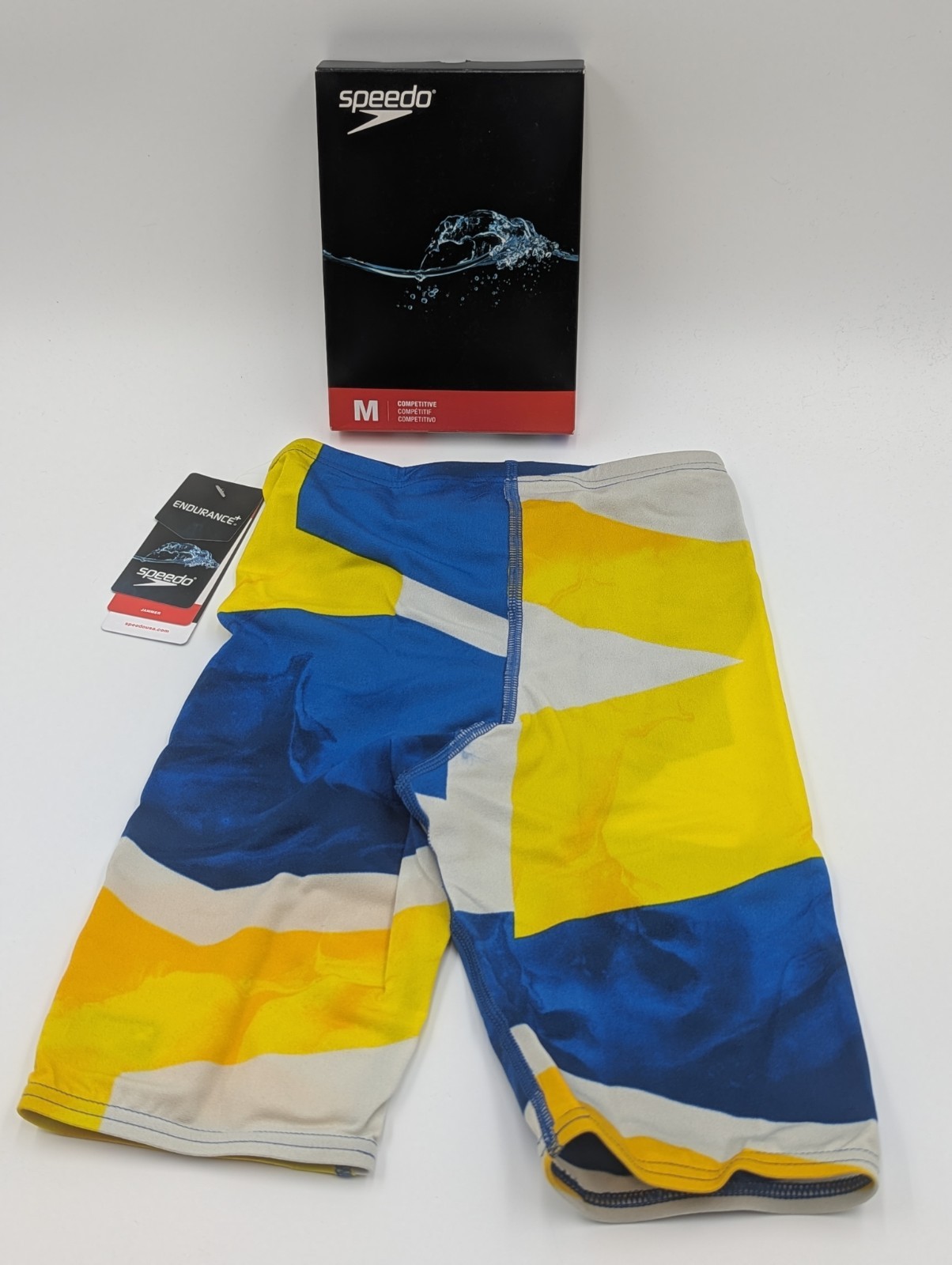 Speedo Boys Youth Size 26 Competitive Jammer Endurance+ Swim Suit Sapphire/Gold