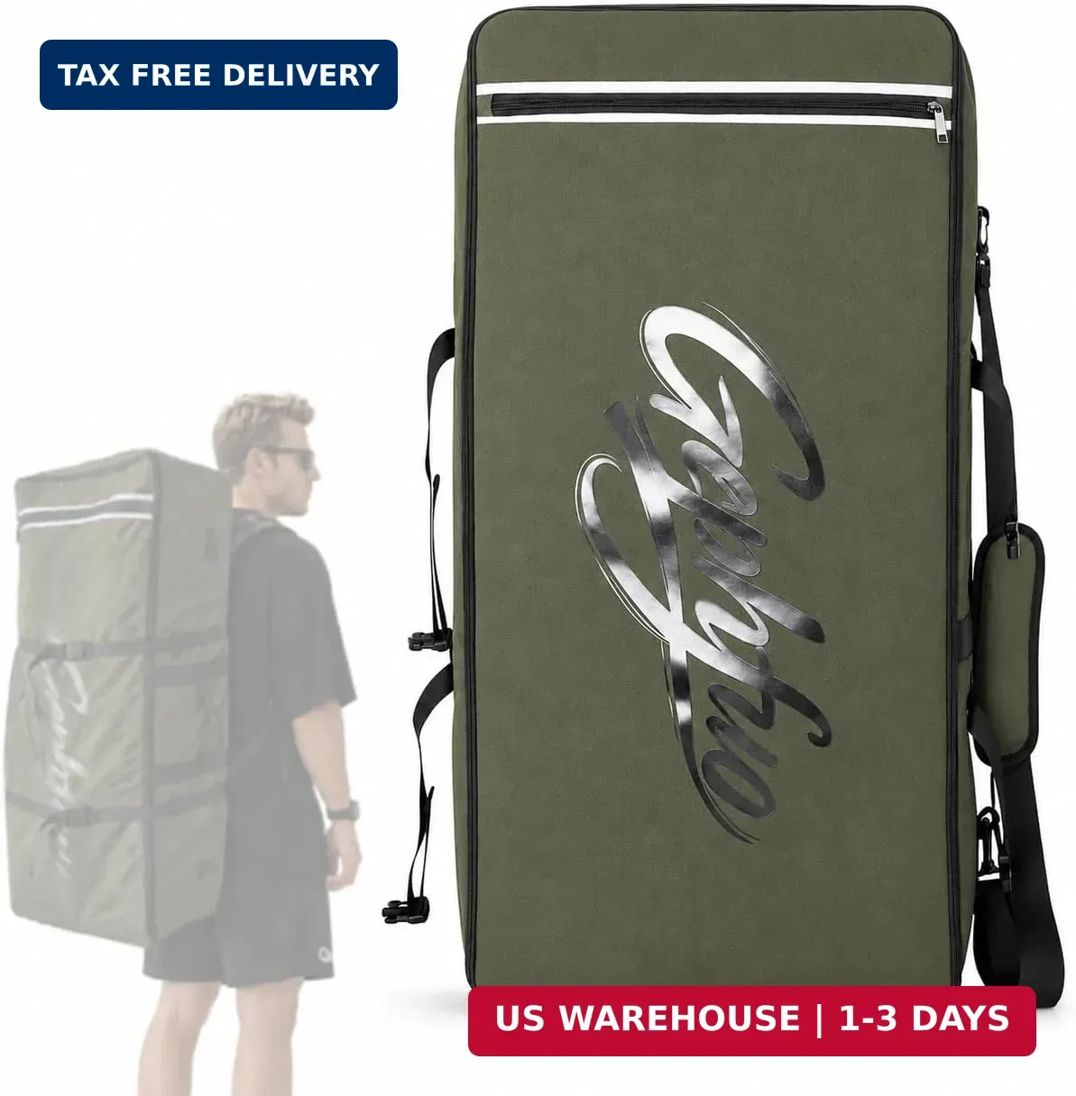 Modoker Inflatable Stand Up Paddle Board Bag, 2-in-1 110L Large Capacity Paddle