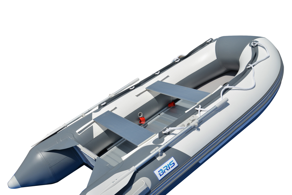 BRIS 9.8 ft Inflatable Boat Dinghy 4 Person Pontoon Boat Tender Fishing Raft