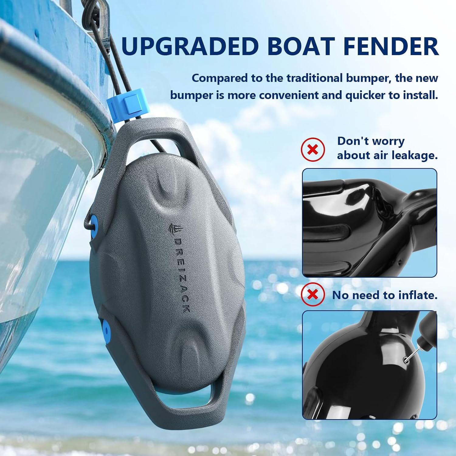 Boat Fenders, Boat Bumpers for Docking, Marine Pontoon Boat Fender Bumper for Do