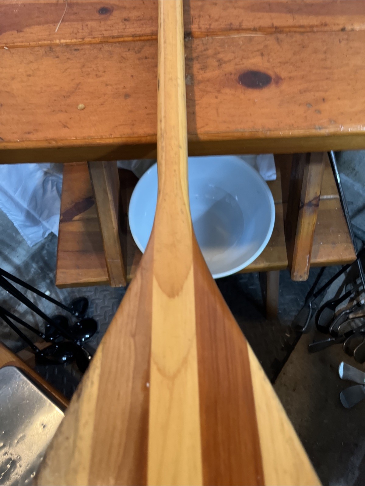 52” Voyageur Wood Canoe Paddle — Made In Canada — Good Condition Well Made