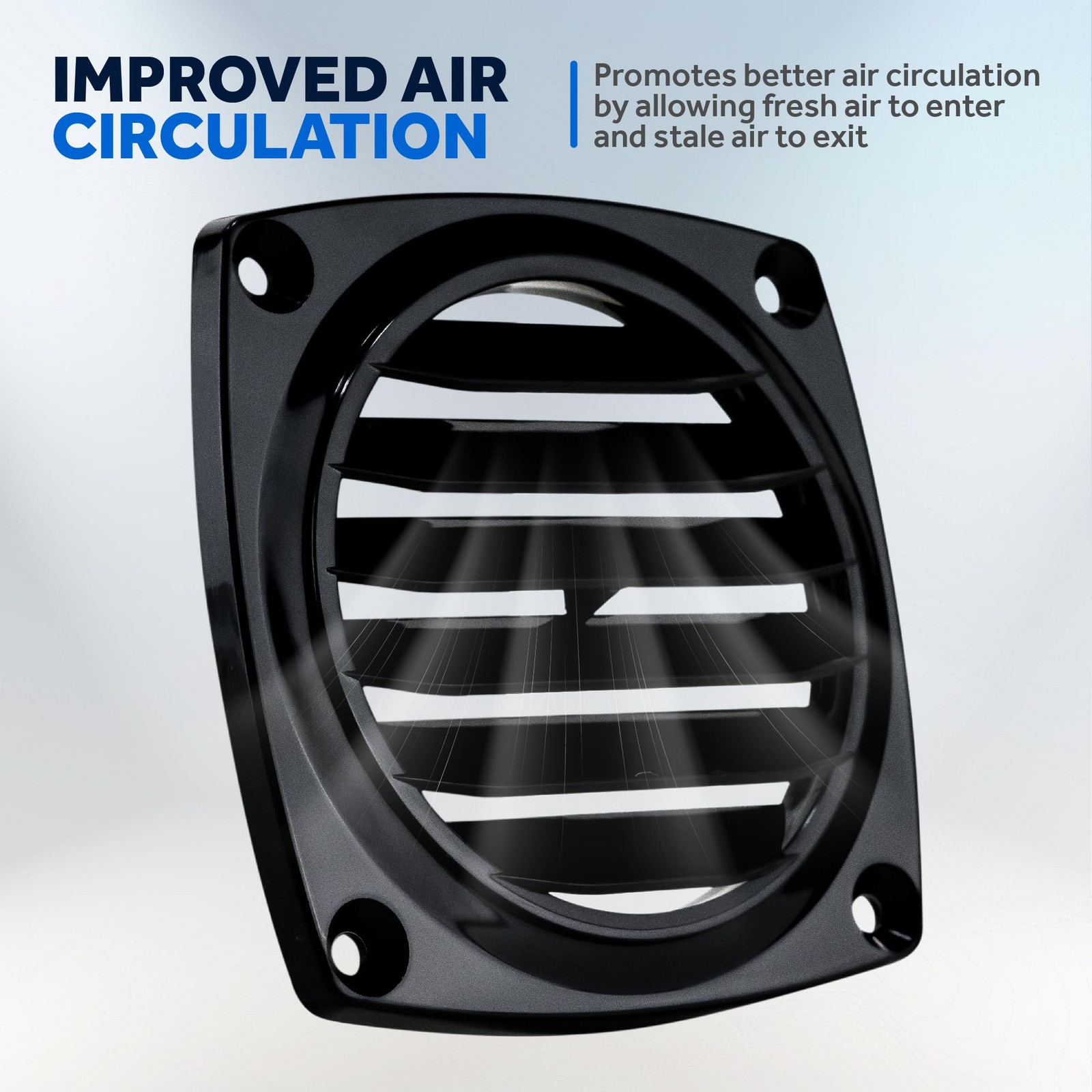 2-Pack 6-Slotted Louvered Flush Hose Ventilators Ventilation Area of 3-Inch D…