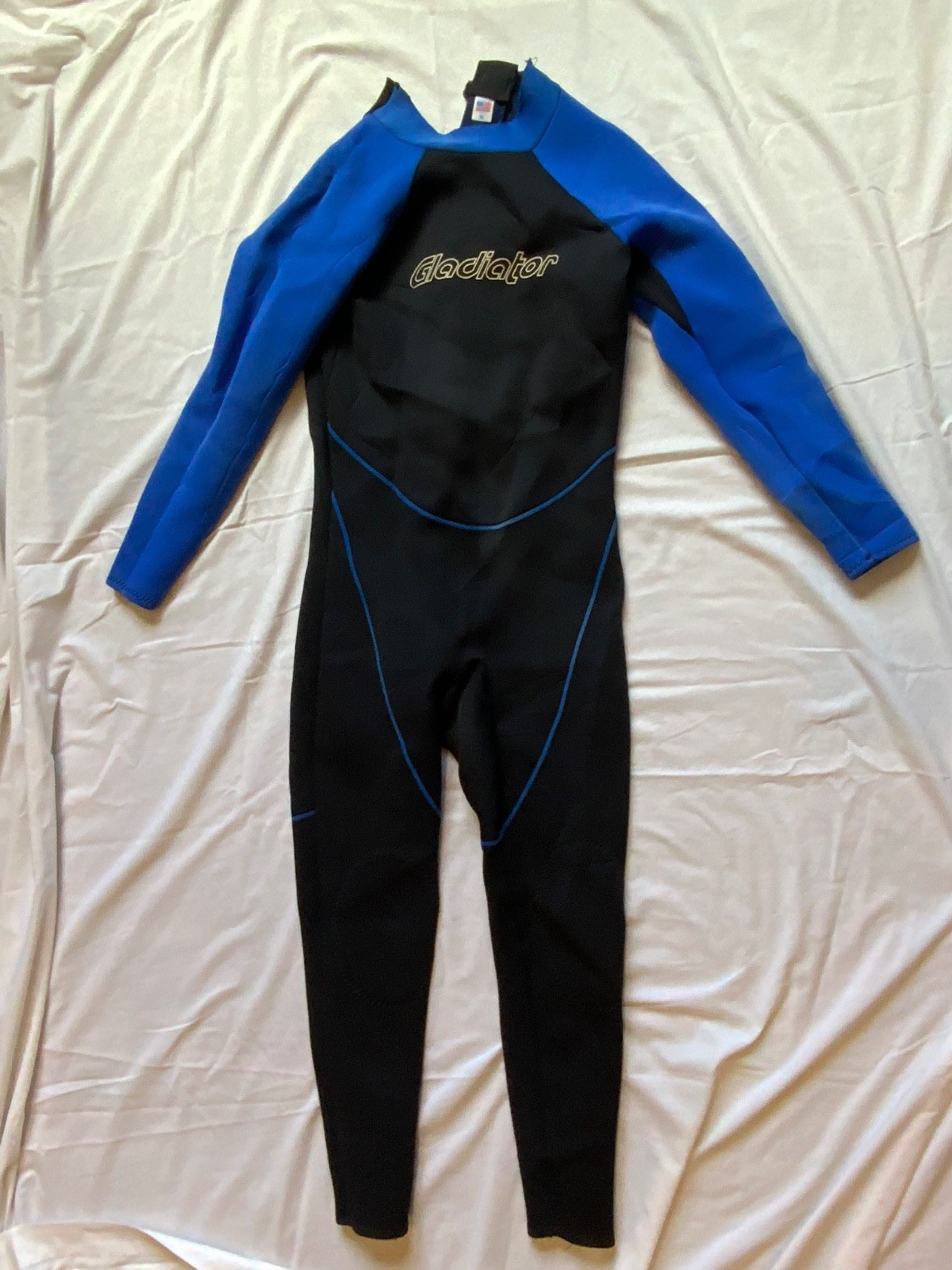 Gladiator Full Body Wet Suit Size XL Full Suit Black/Blue. Neoprene/Nylon.