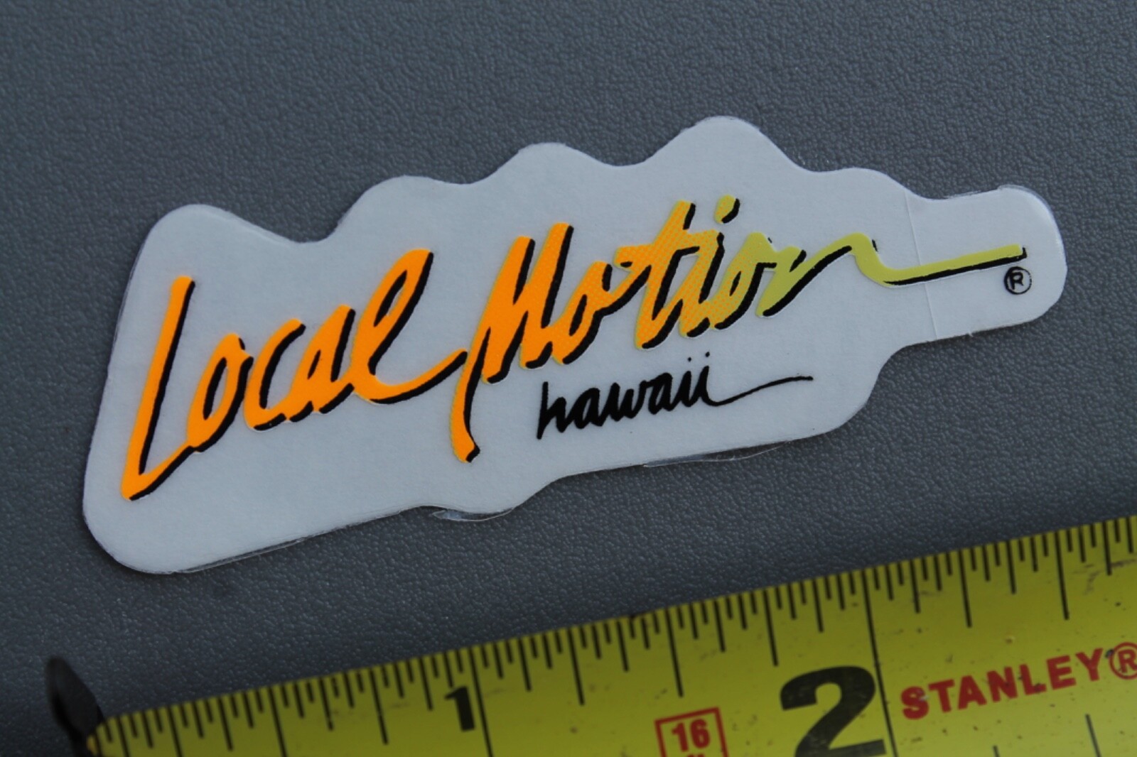 LOCAL MOTION Hawaii Surfboards Neon Orange OG 80’s LM1A Vintage Surfing STICKER