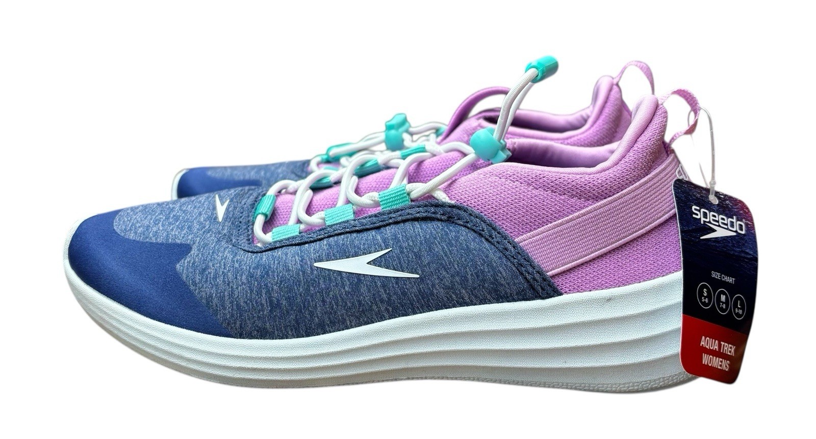 Speedo Aqua Trek Women’s Size 5/6 Water Shoes Blue Purple