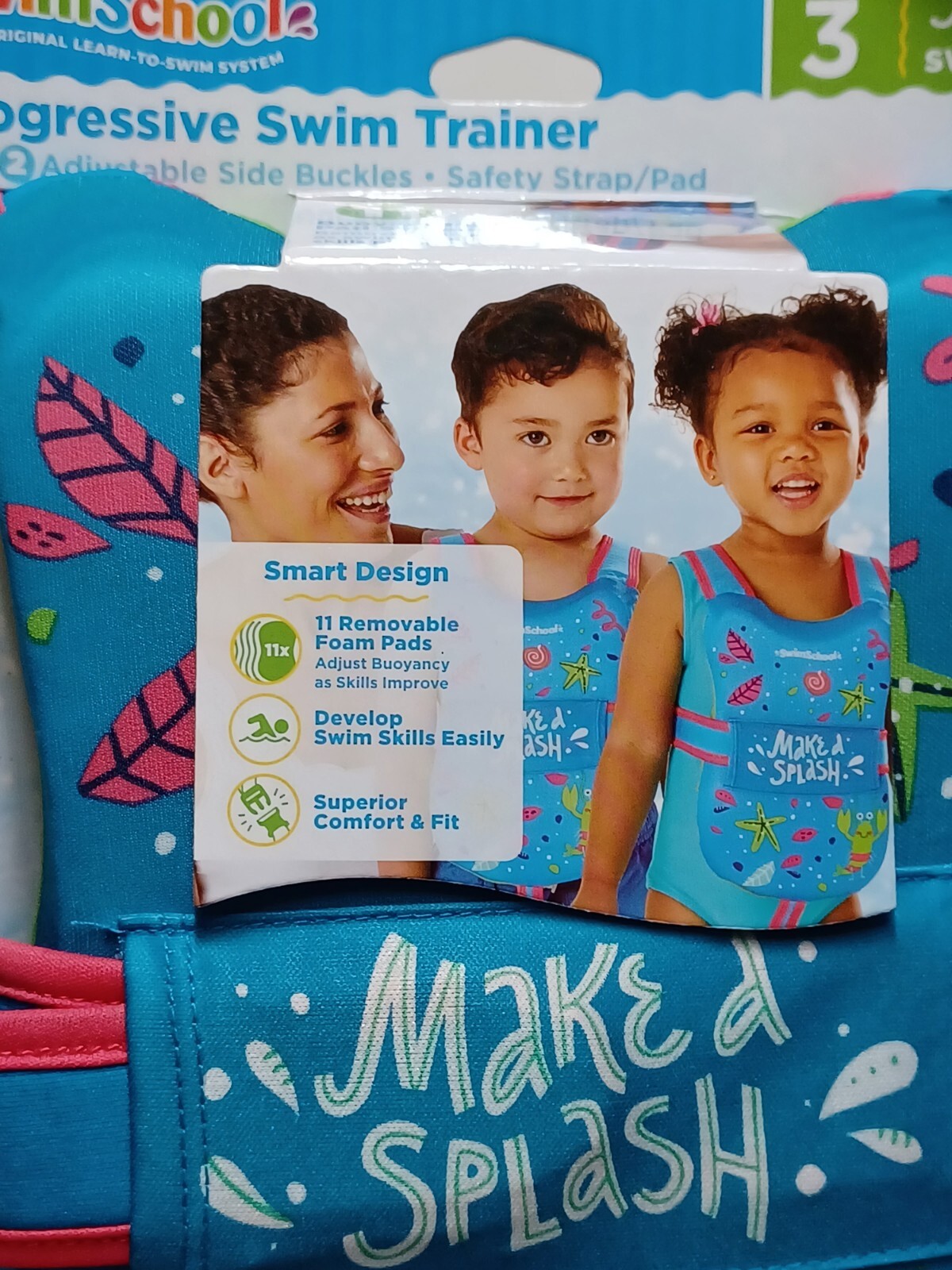 Swim School Progressive Swim Trainer Level 3 (Ages 3-5 Years) Maximum 38 lbs New