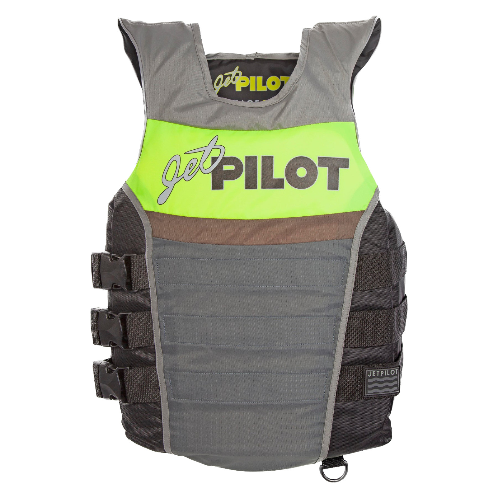JETPILOT Vintage Nylon CGA 3-Buckle PFD Blue Gray Orange PFD Life Vest JP23212