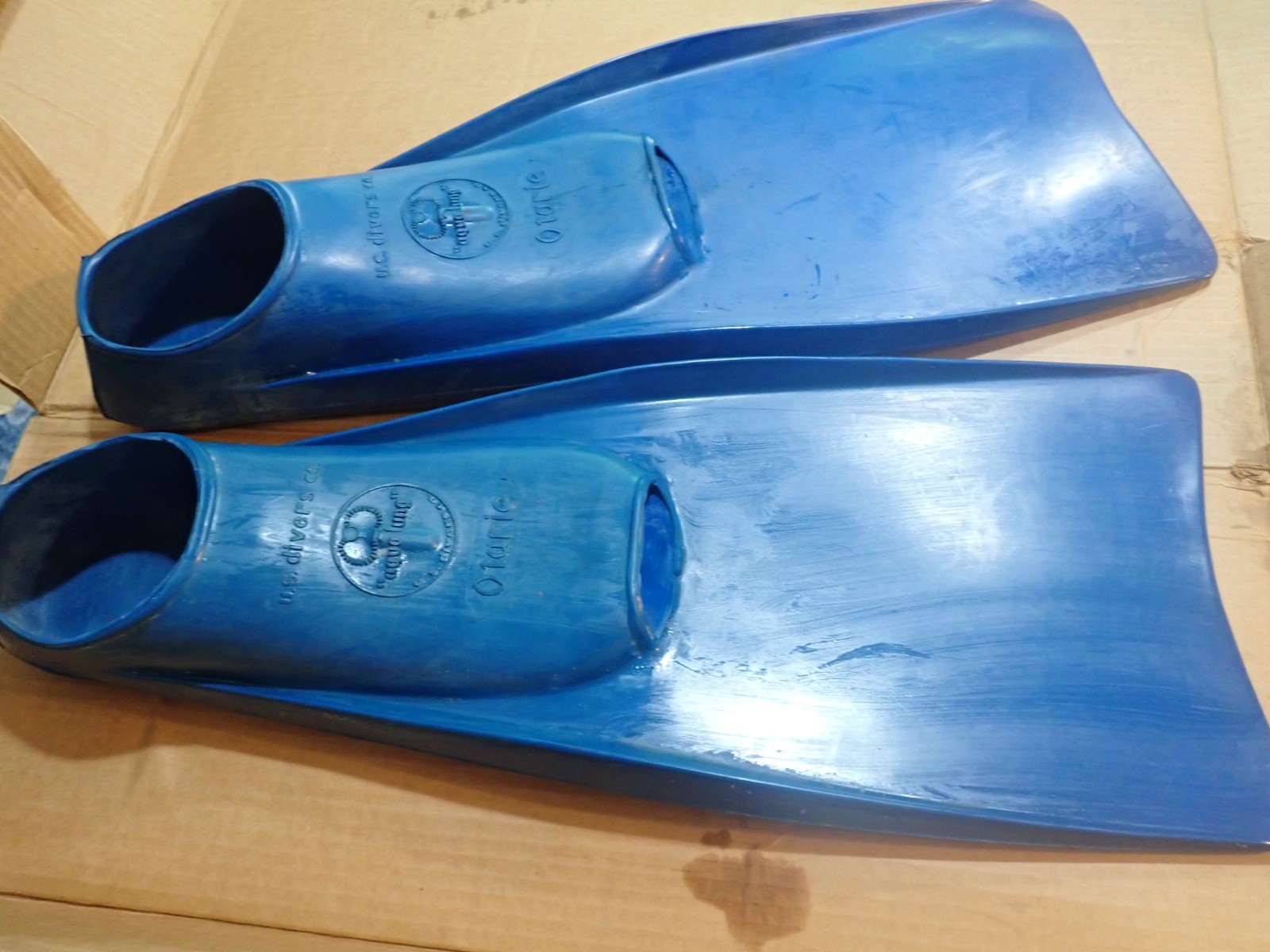 US Divers Co Swim Fins Aqua Lung Size 9-1/2-11-1/2 – blue