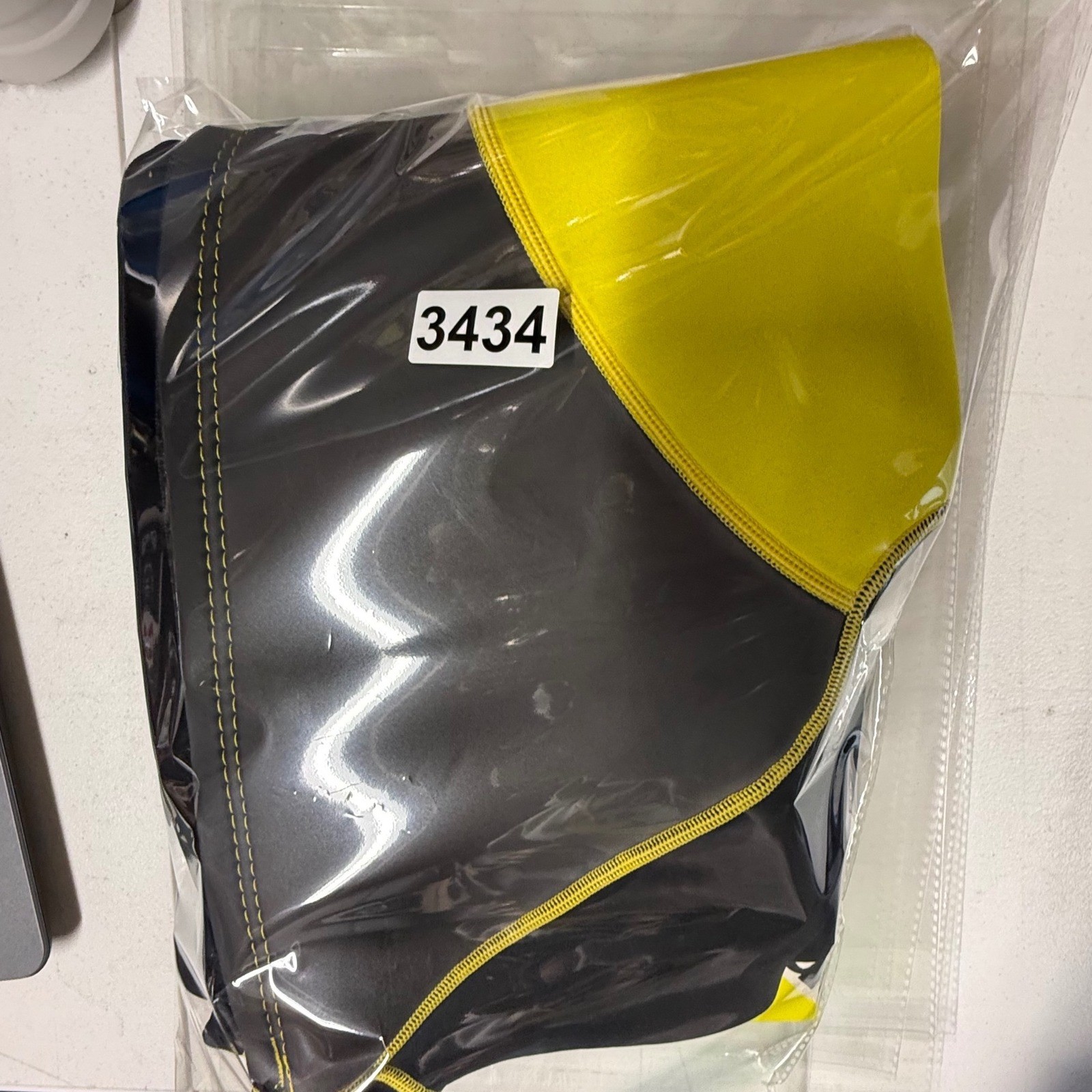Slippery Shorty Wetsuit Mens Large Black Neon Yellow Neoprene Jet Ski Surf L