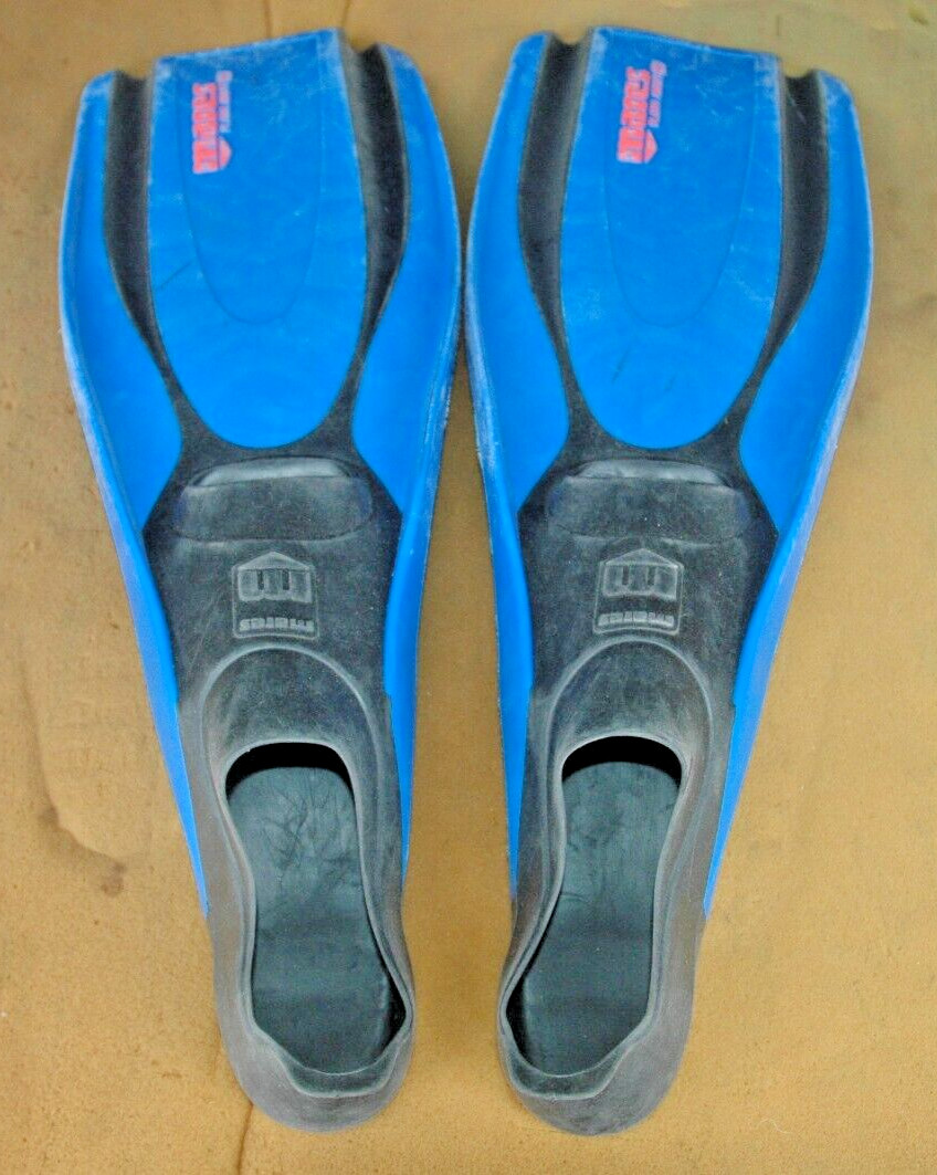 Mares Plana Avanti HP Blue Black Size 9 1/2-10 1/2 45-45 Scuba Diving Swim Fins