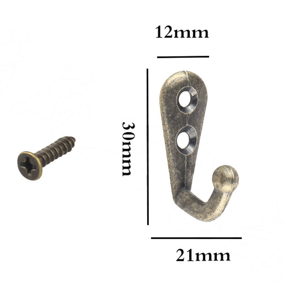 Bronze Silver Gold for Black Retro Coat Hooks and Various Decor Styles