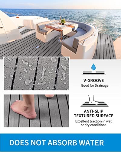 EVA Foam Boat Flooring with 3M Adhesive Backing Marine Self-Adhesive Decking
