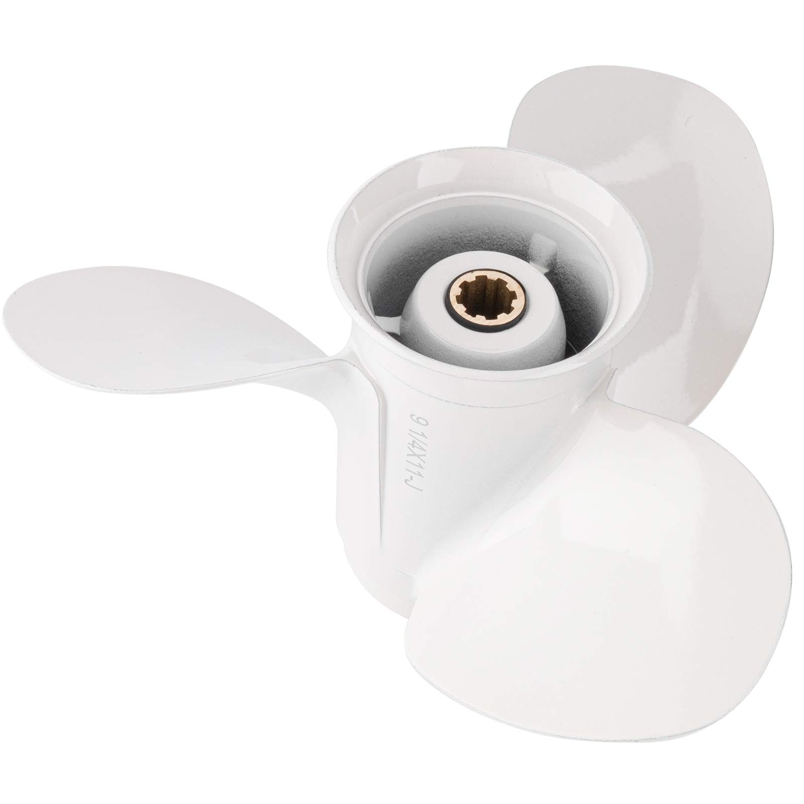 9 1/4×11-J OEM Aluminum Alloy Boat Propeller for Yamaha 9.9HP 15HP White