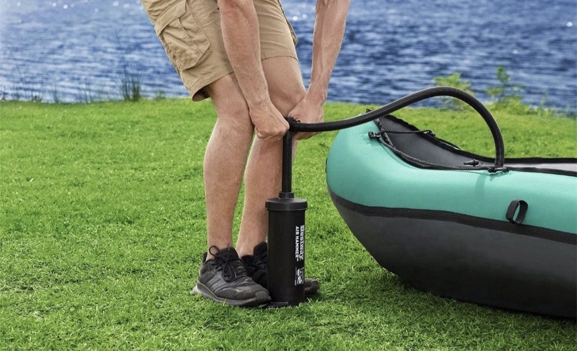 Hydro Force Inflatable Kayak Set | Includes Seat, Paddle, Hand Pump, Storage Car