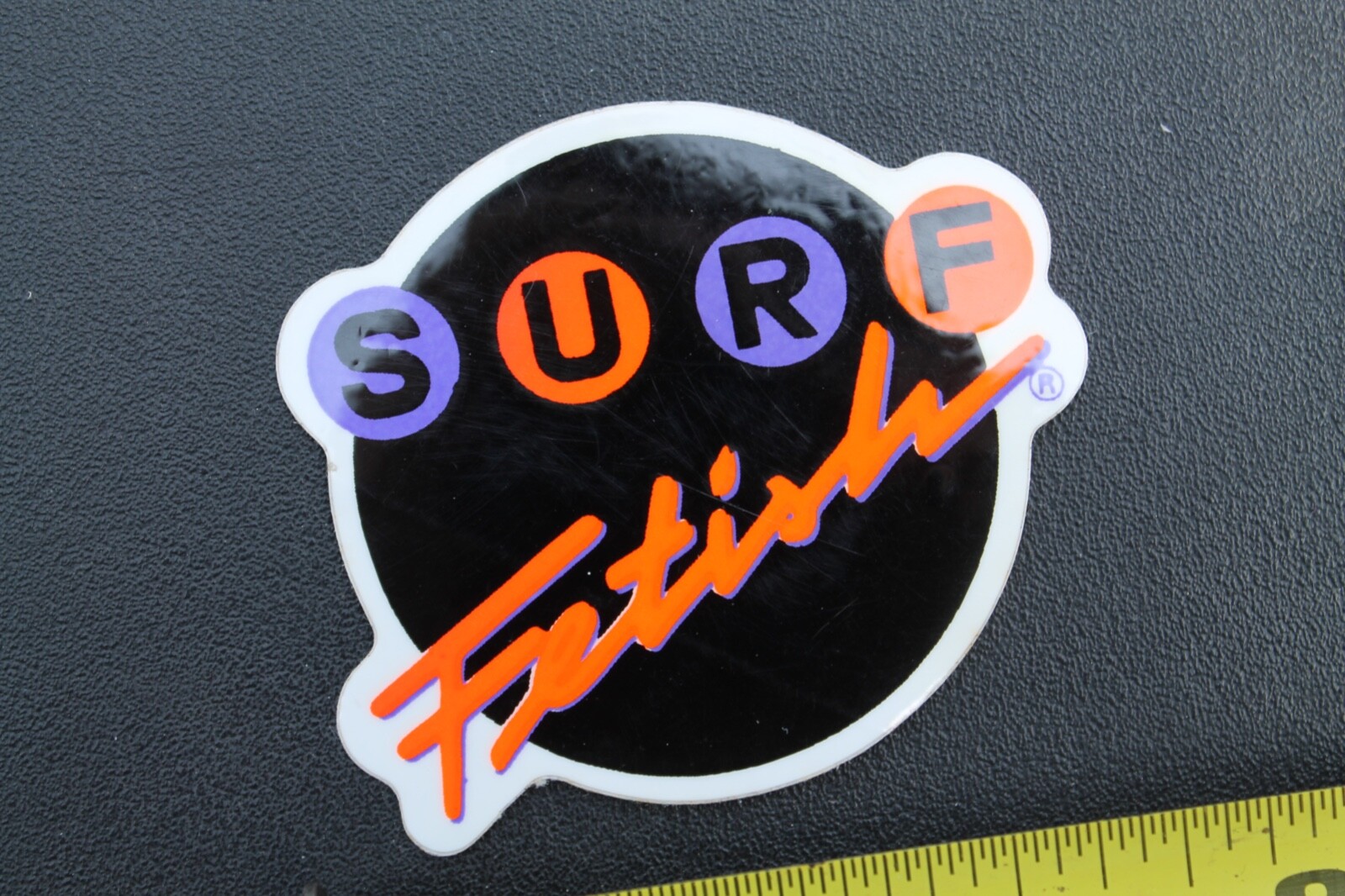 Surf Fetish Neon Orange Purple Surfboards Wave 80’s V48B Vintage Surfing STICKER
