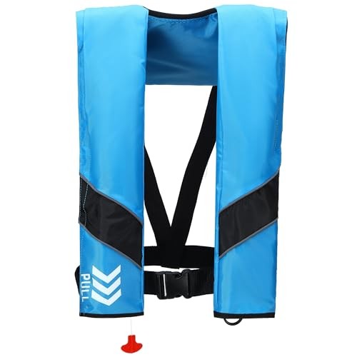 Automatic Inflatable Life Jackets for Adults Life Vests PFD Low Profile Blue