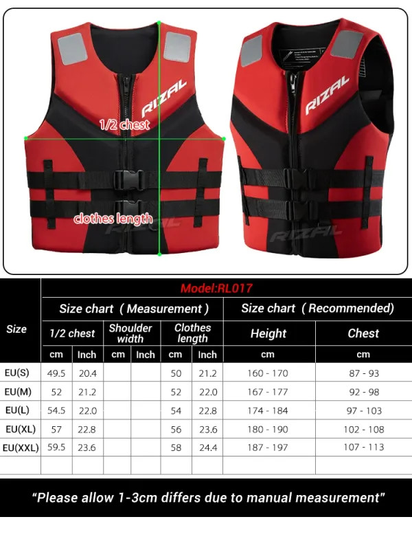 Adult Life Jacket Vest Kayak Wakeboard Ski Surf Water Sports Rescue Boat
