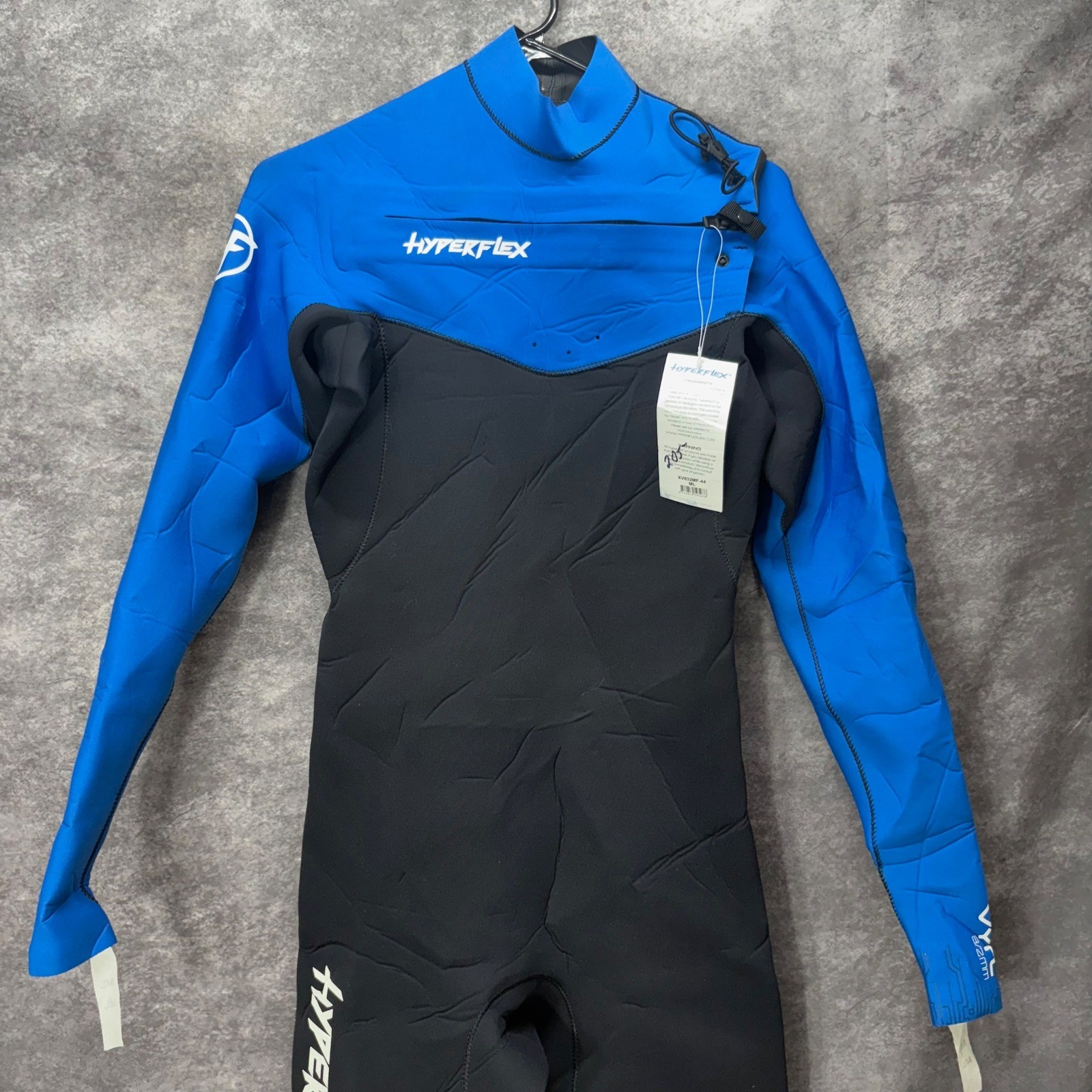 Hyperflex VYRL 3/2mm Chest Zip Full Wetsuit Mens M Long Blue Black New With Tags
