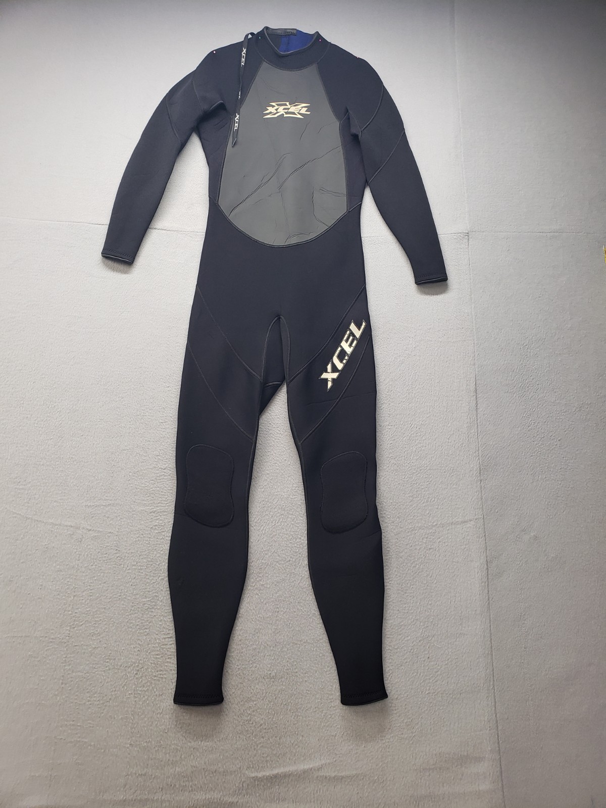 Xcel Men Full Wetsuit LT Black Gray Neoprene Surfing Dive Zip Up Waterproof