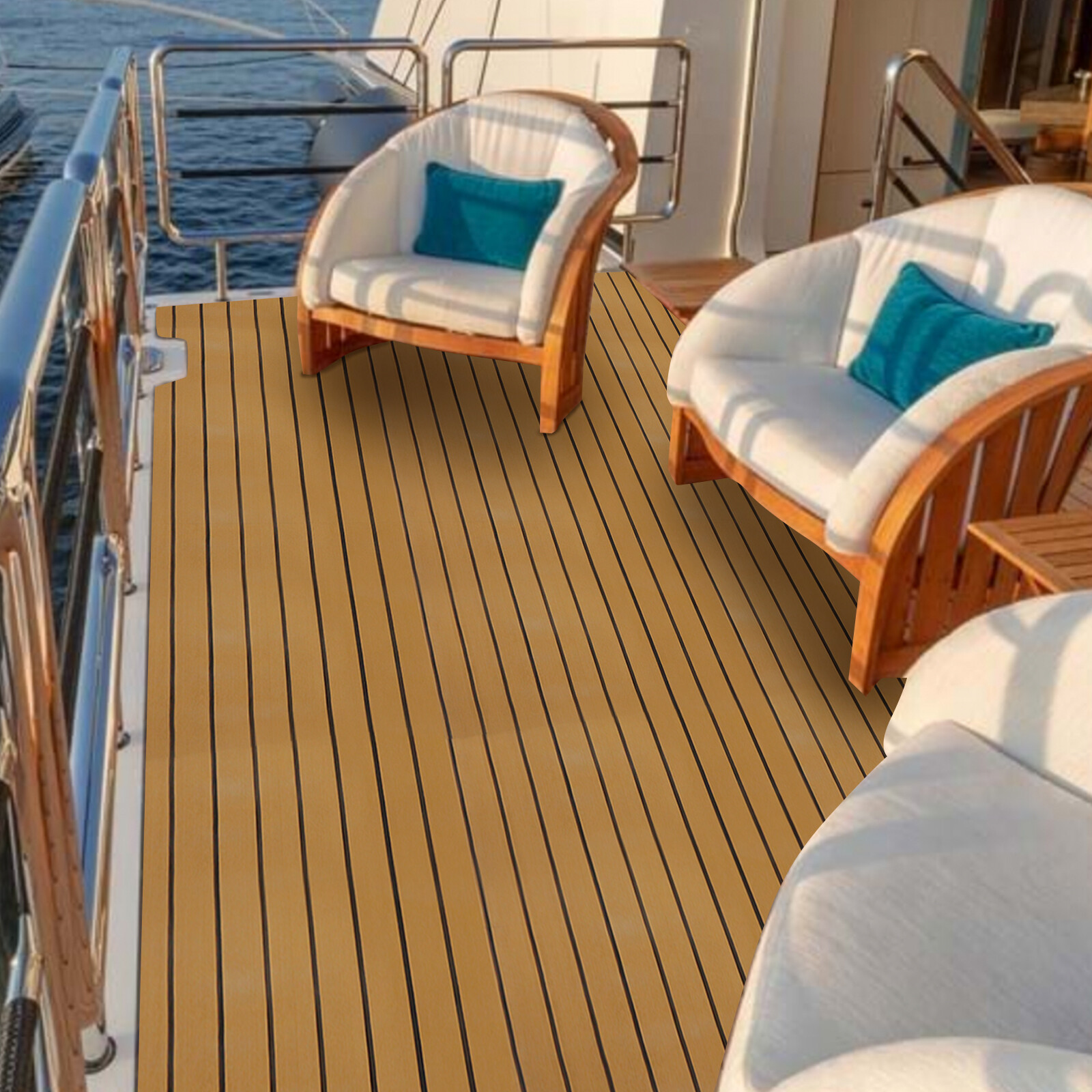 Marine Flooring Mat Yacht Boat Decking Self-Adhesive Pad EVA Foam Teak Sheet Mat
