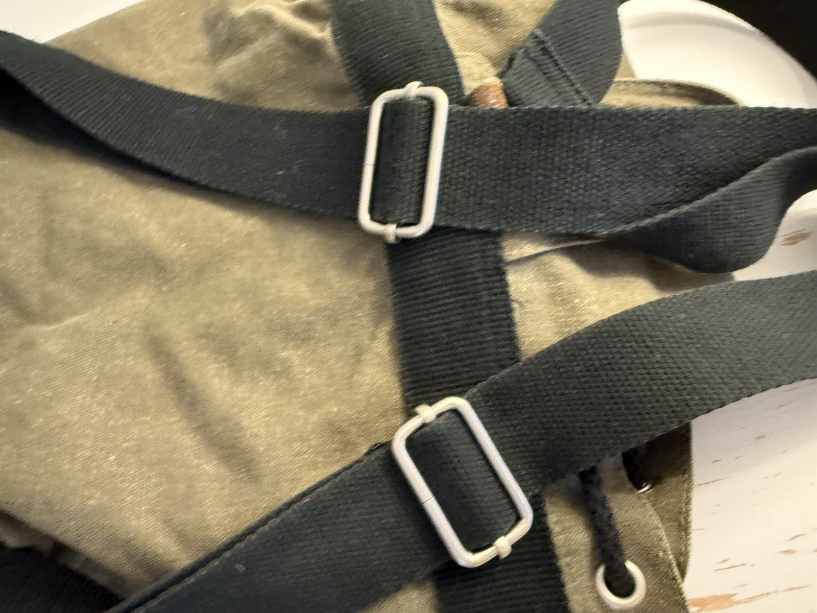 ✿ PURE Hemp Canvas Backpack Small Army Green Boho Rucksack Eco Hemp Bag