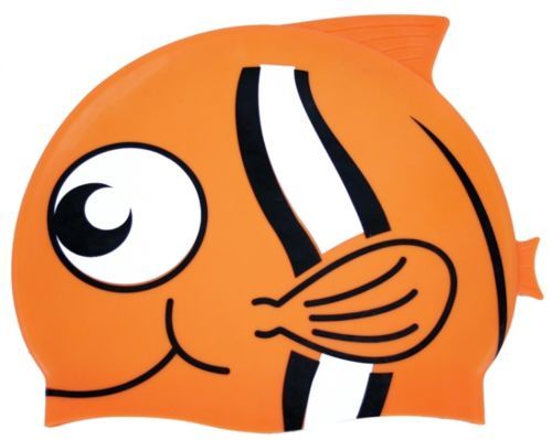 CRITTER Learn to Swim Cap Animals Silicone Kids Swimming Fish Cat Bear 39700 NEW