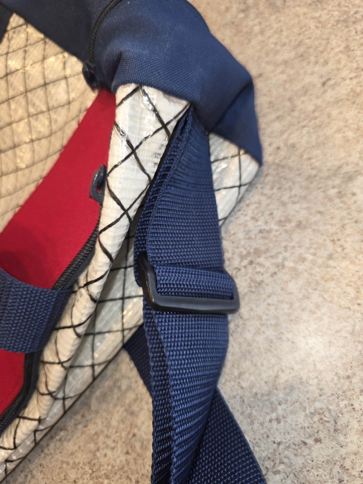 Harken Sailing Gear Bag Blue Red Waterproof Dry Tote Shoulder Strap