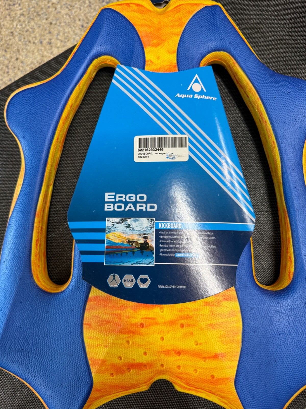Aqua Sphere ErgoBoard Training Aid Adult Kickboard Swimming # 1003244
