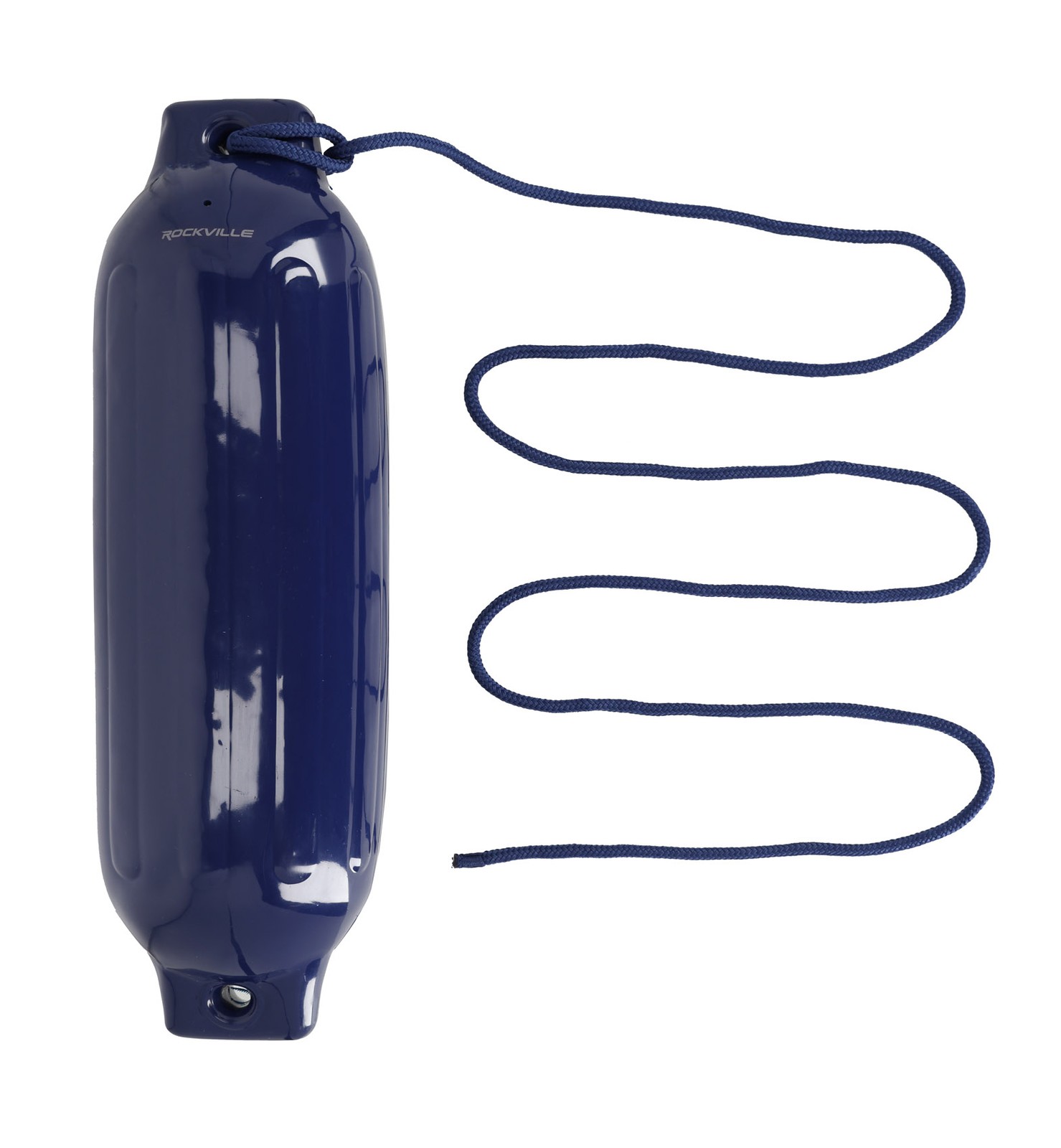 Rockville FEN285-NAVY BLUE 8.5″ Boat Fender Package 2 Bumpers, 2 Covers, 2 Lines