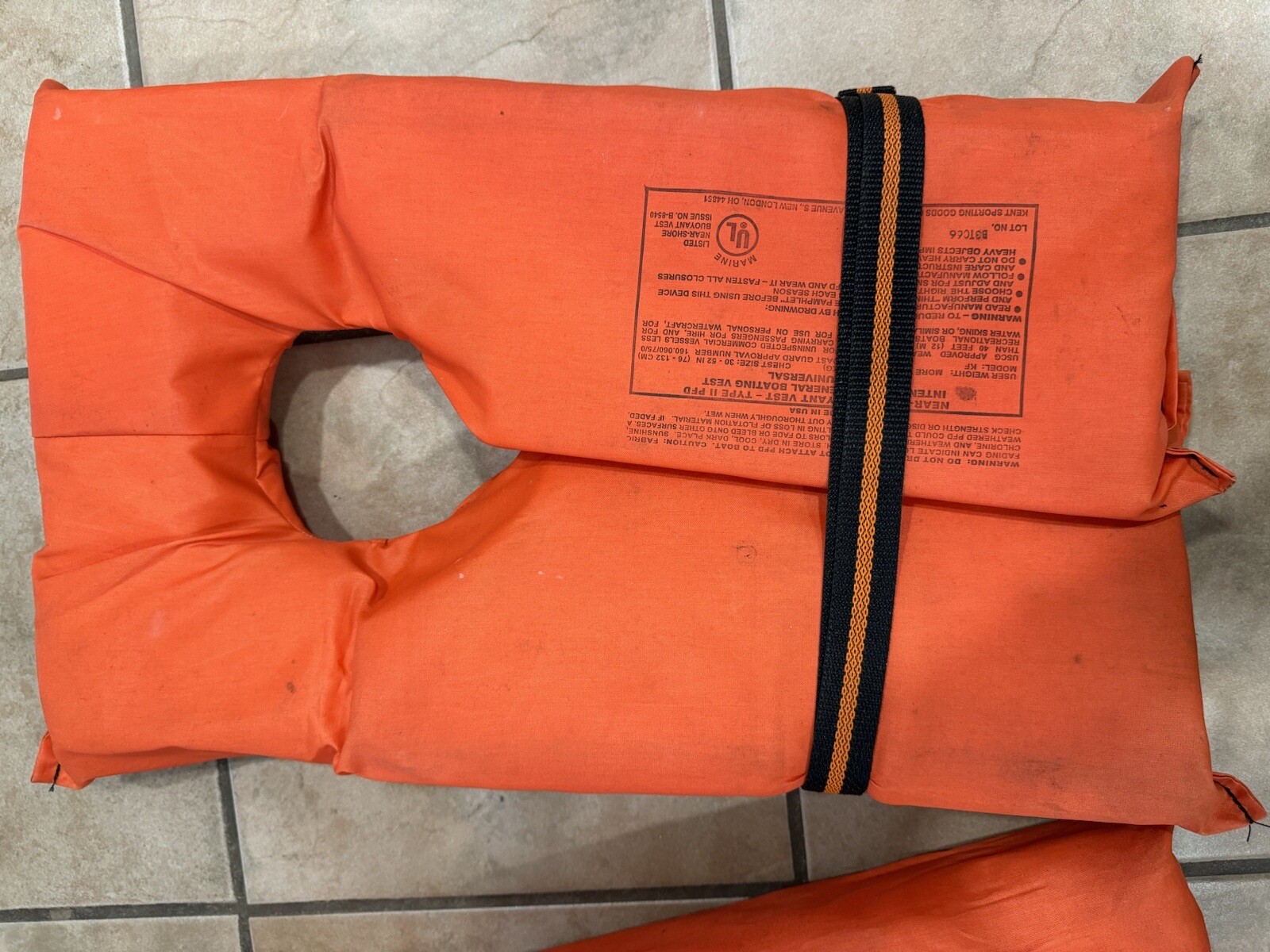 Stearns Life Vest Adult Type II Boating 30-52″ Chest Over 90 LBS Life Jacket