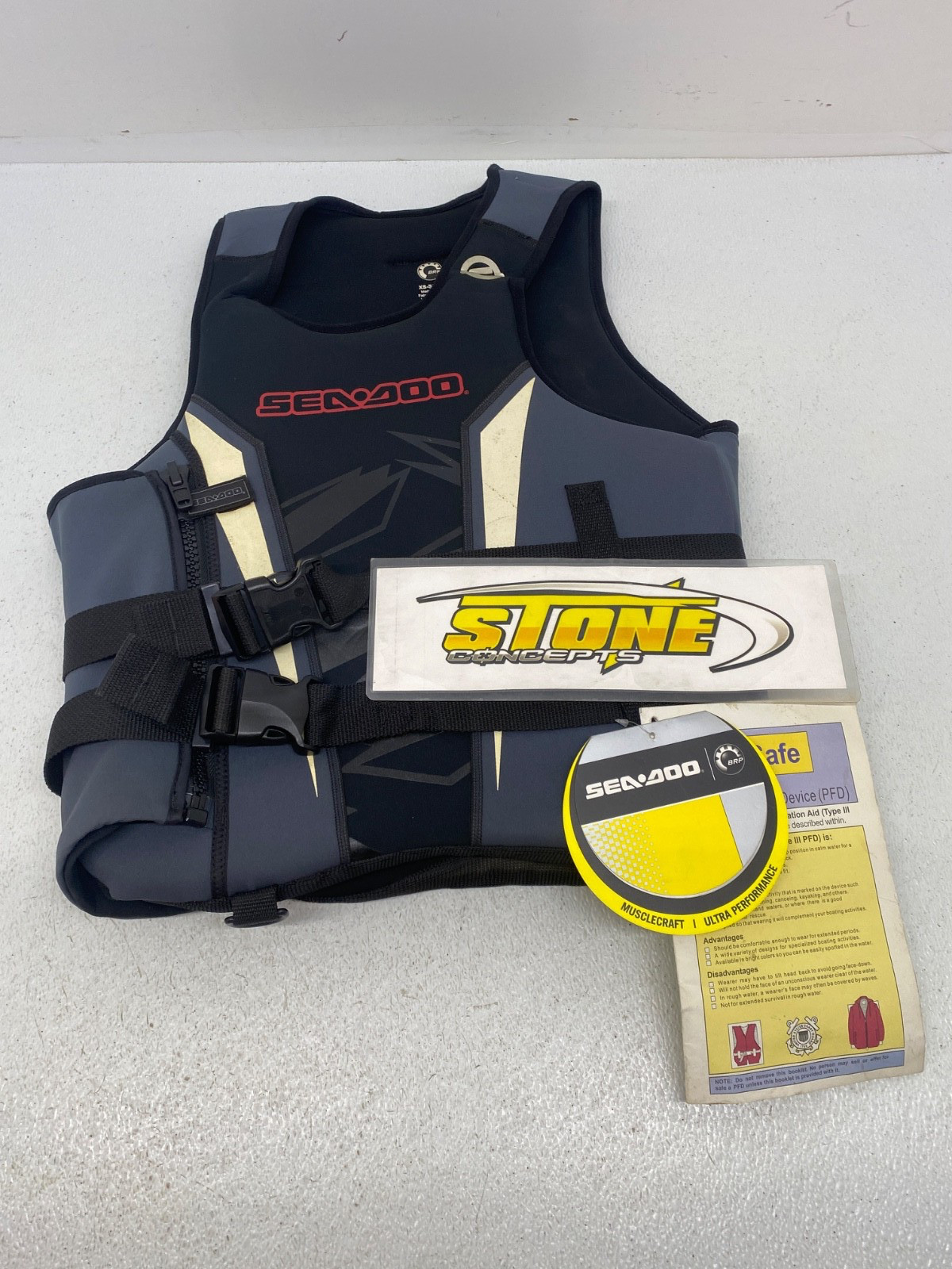 Sea-Doo Force Life Jacket Vest X-SMALL XS New w/Tags LIFEVEST