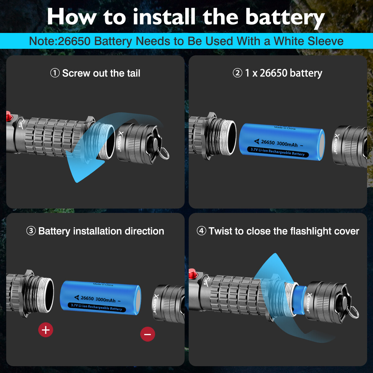 Underwater 90000LM P70 LED Diving Flashlight Waterproof Rechargeable Scuba Torch