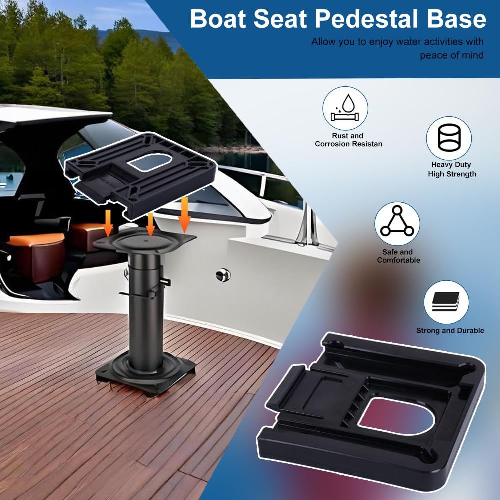 Manumarine 7″ x Quick Release Removable Boat Seat Bracket Mount black