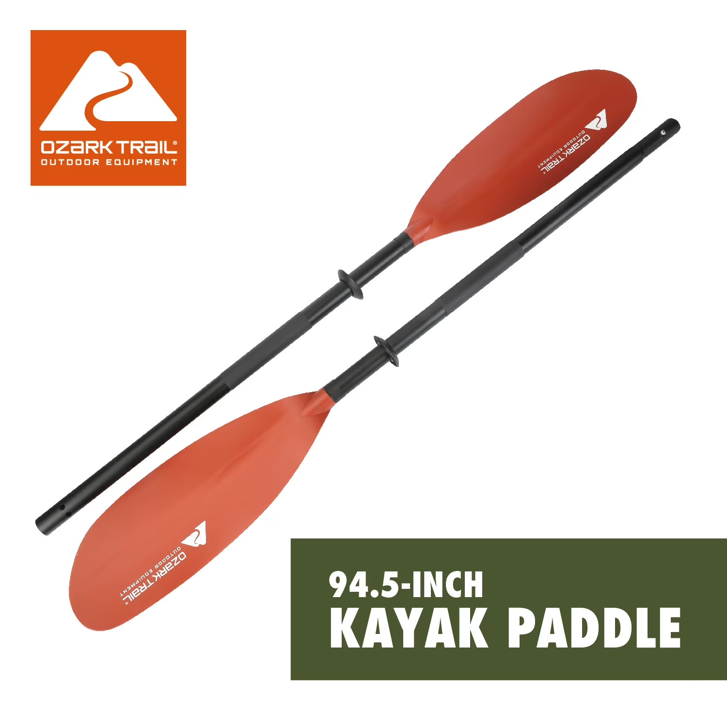 Adult Adjustable Kayak Paddle, Rust, 220 Cm Aluminum Shaft