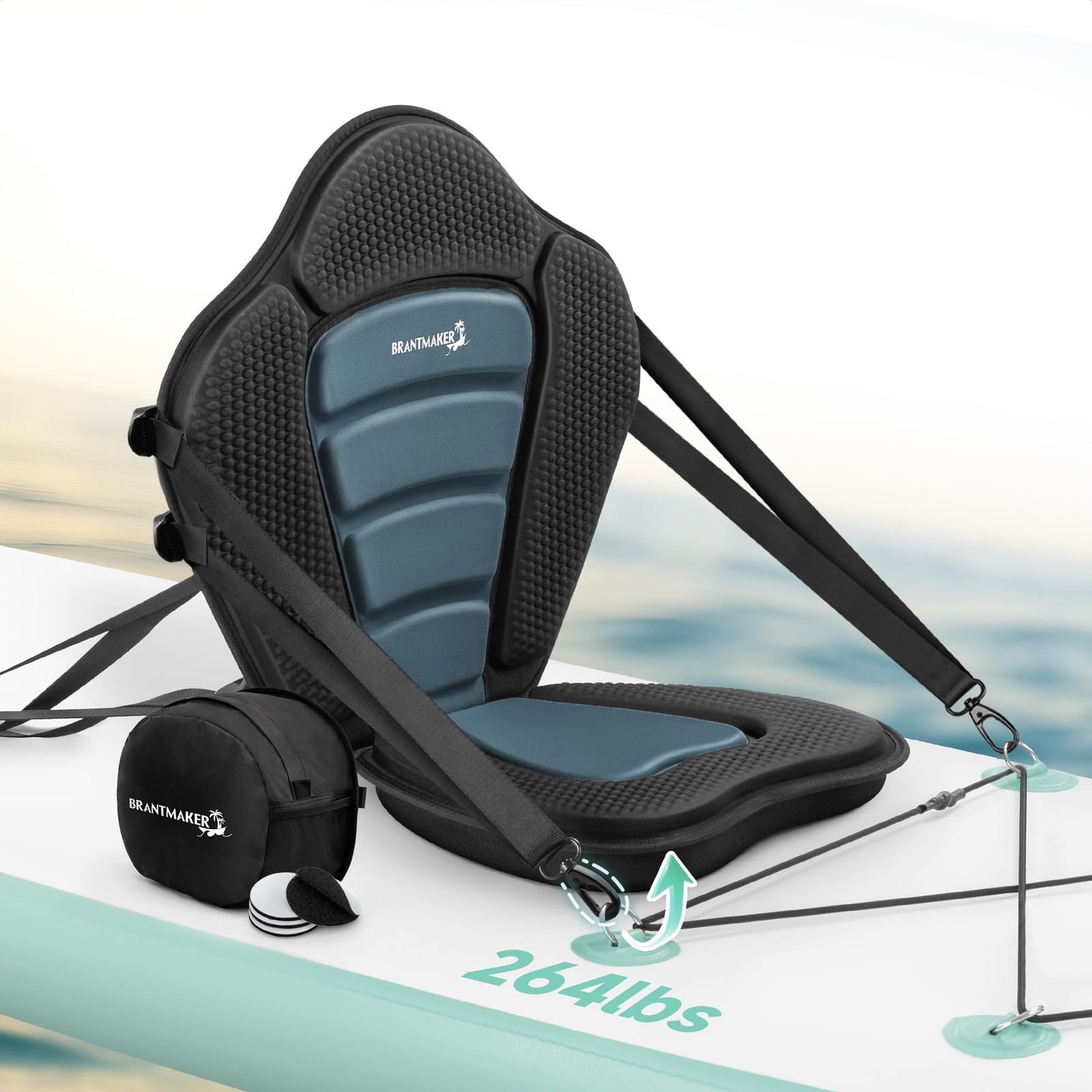 BRANTMAKER Kayak Seats with Back Support, Paddle Board Seat for Inflatable Bo…