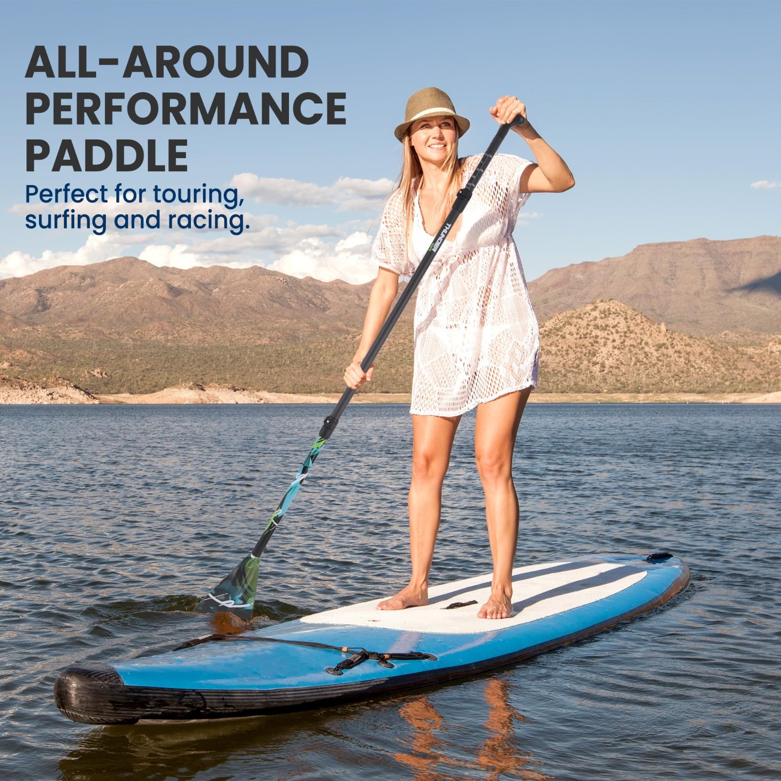 Adjustable Carbon Fiber SUP Paddle | Lightweight 3-Piece Paddle Board Paddle | T
