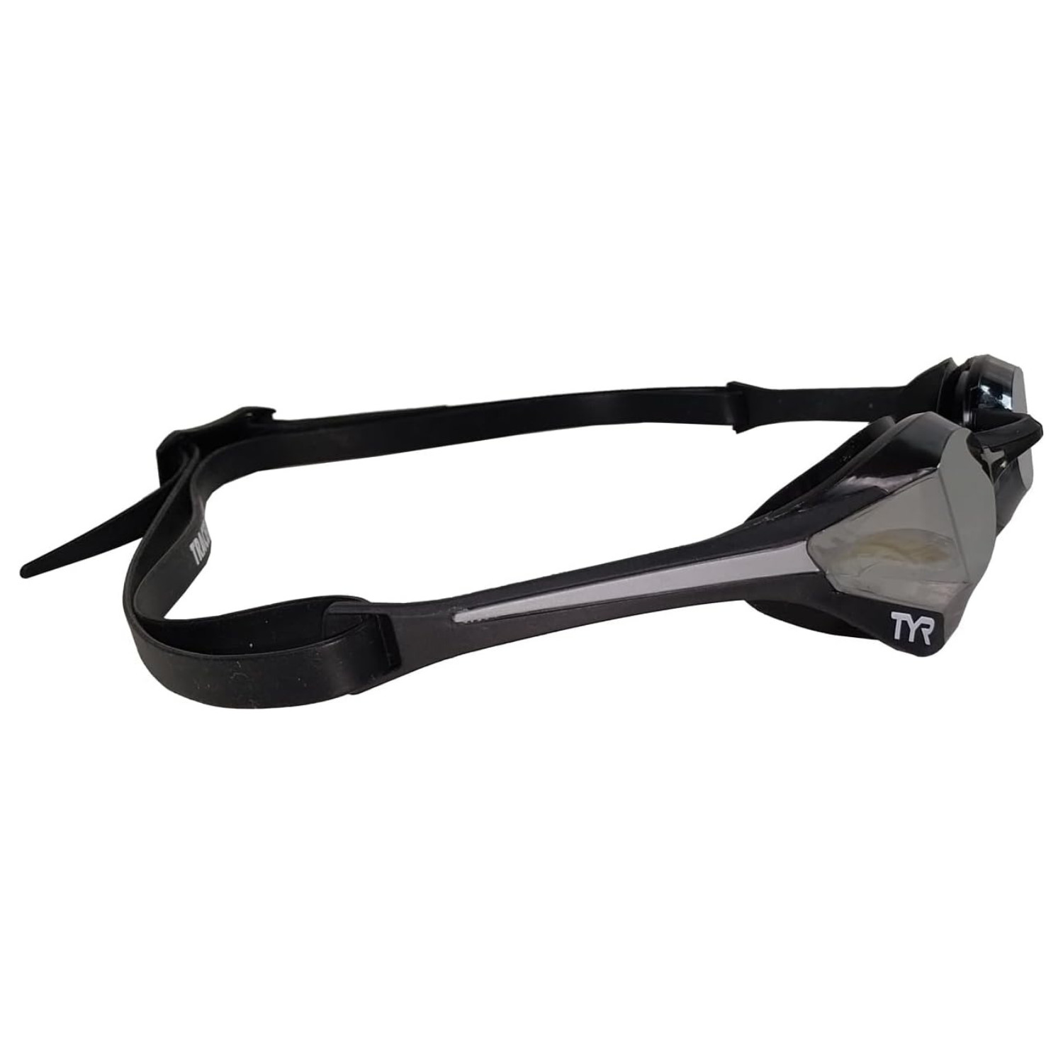 TYR Unisex Tracer-X Elite Racing Swimming Goggles, Silver/Black Mirrored