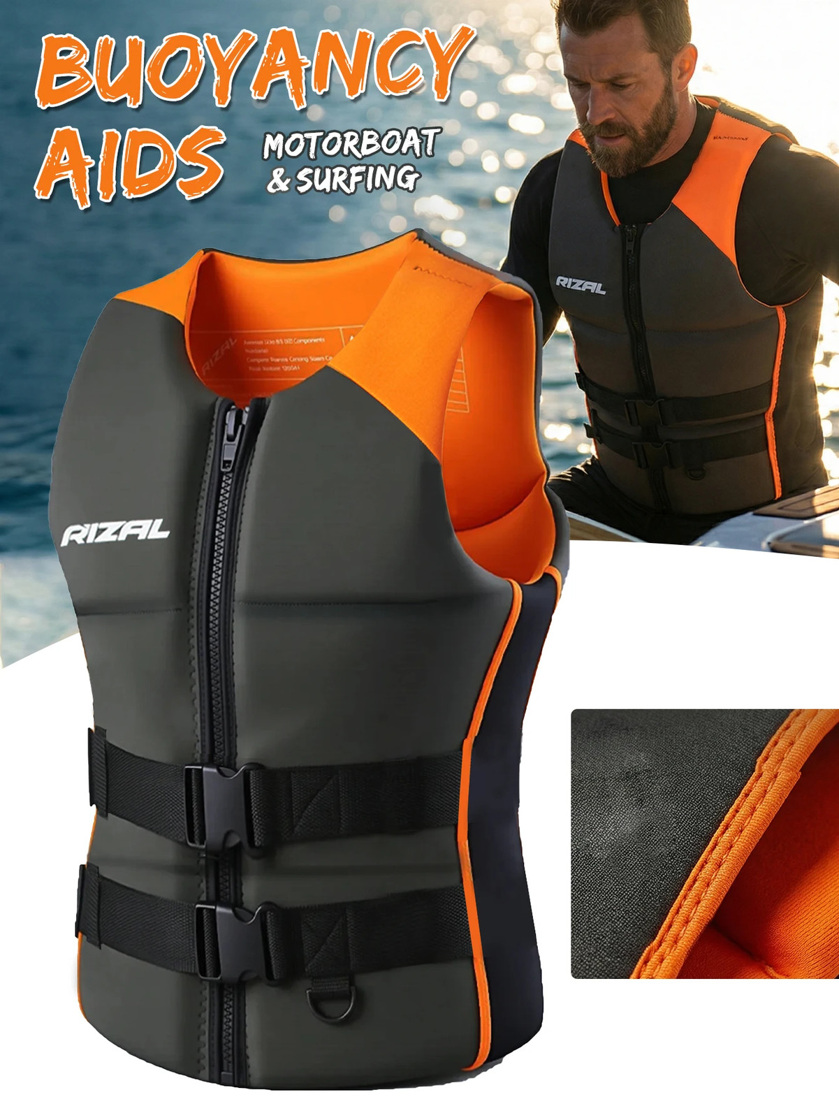 Adult Life Jacket Vest Kayak Wakeboard Ski Surf Water Sports Rescue Boat