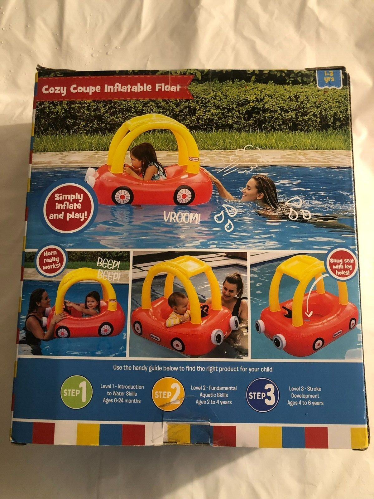 Little Tikes Cozy Coupe Inflatable Pool Float Step 1 (1-3 years old) NIP