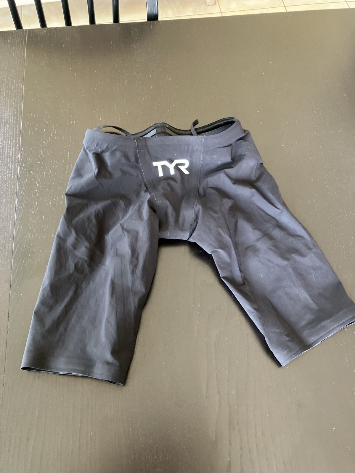 TYR Men’s Low Waist Venzo Jammer Swimsuit – Black Worn Two Championship Meets