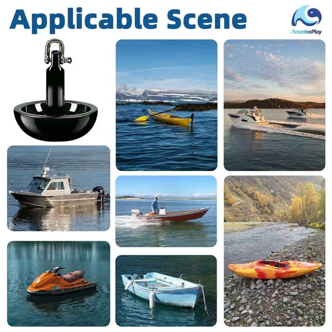 AmarinePlay Mushroom Anchor Kayak Anchor Kit for Canoe Paddle Board Small Boa…