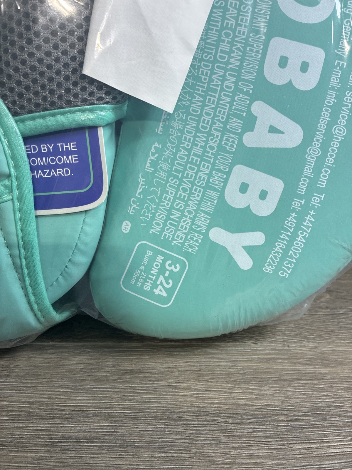 Mambobaby Floatation Baby Float Air Free for pools, safe air free, green.