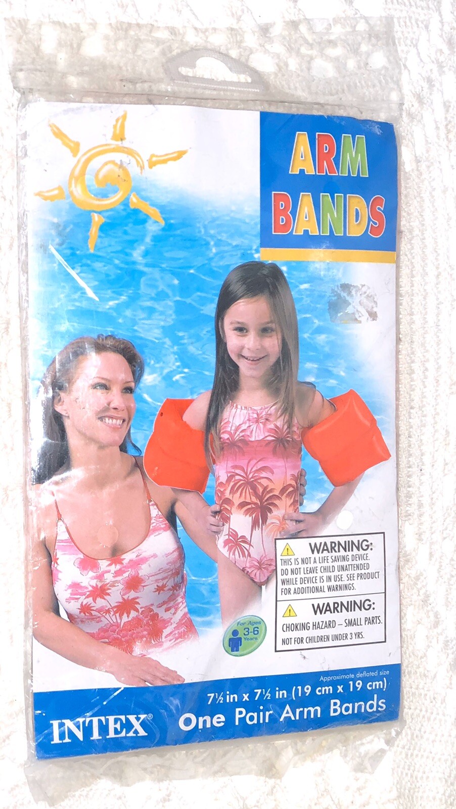 Intex Orange Vinyl Inflatable Swimming Arm Bands Ages 3-6 Years Swimmers 59640