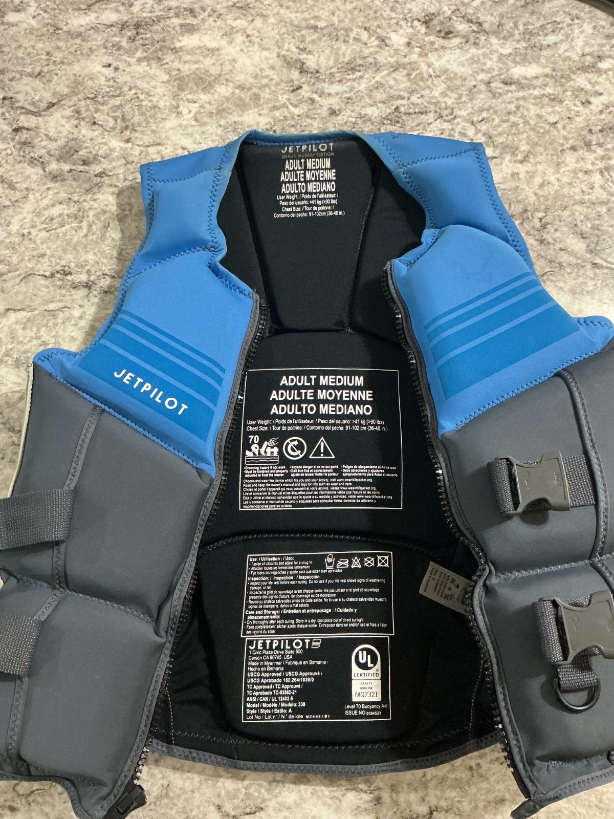 JetPilot Life Jacket Shaun Murray Neoprene 2-Buckle Adult Medium