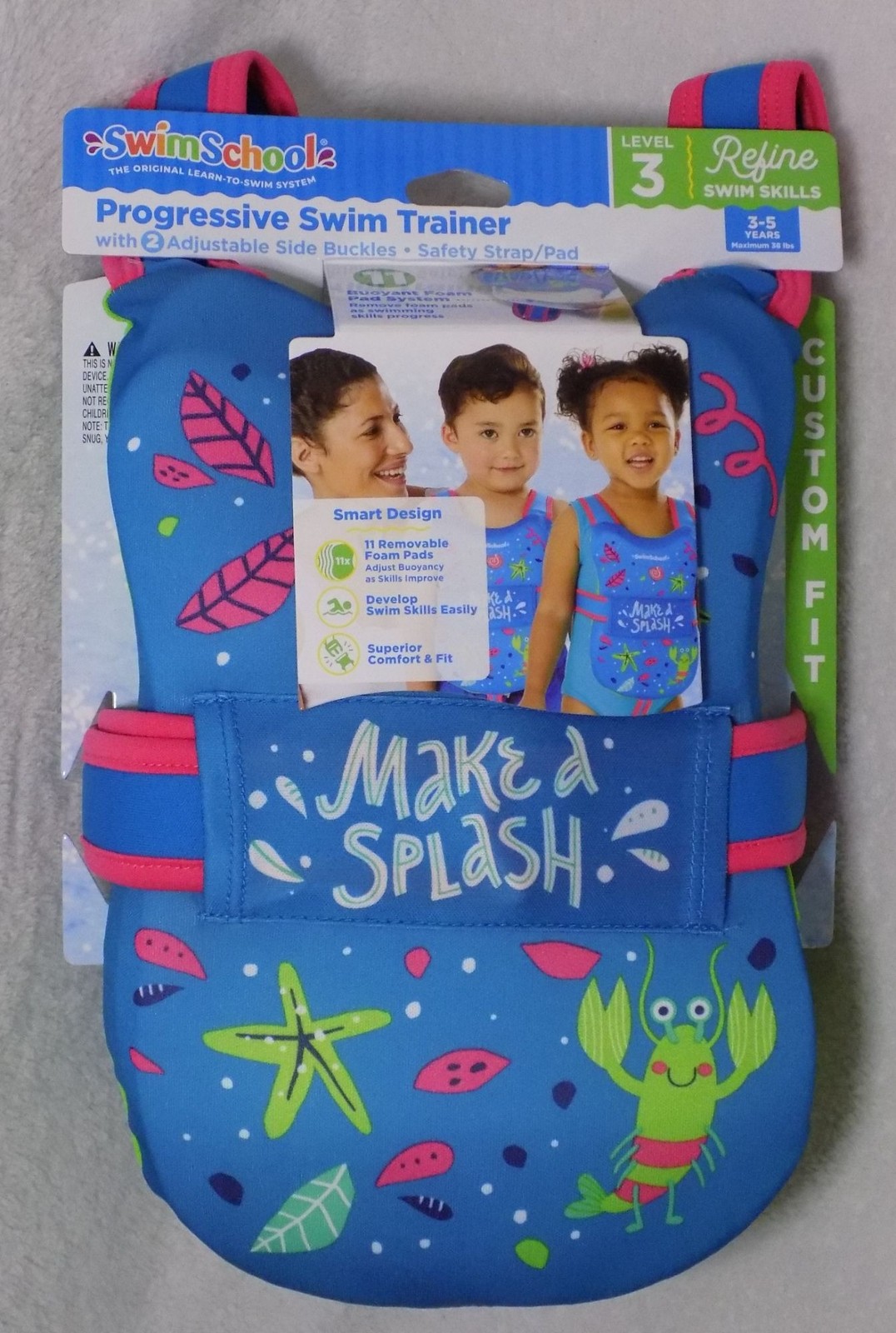 Swim School Progressive Swim Trainer Level 3 Ocean Theme Ages 3-5 Max 38 lbs