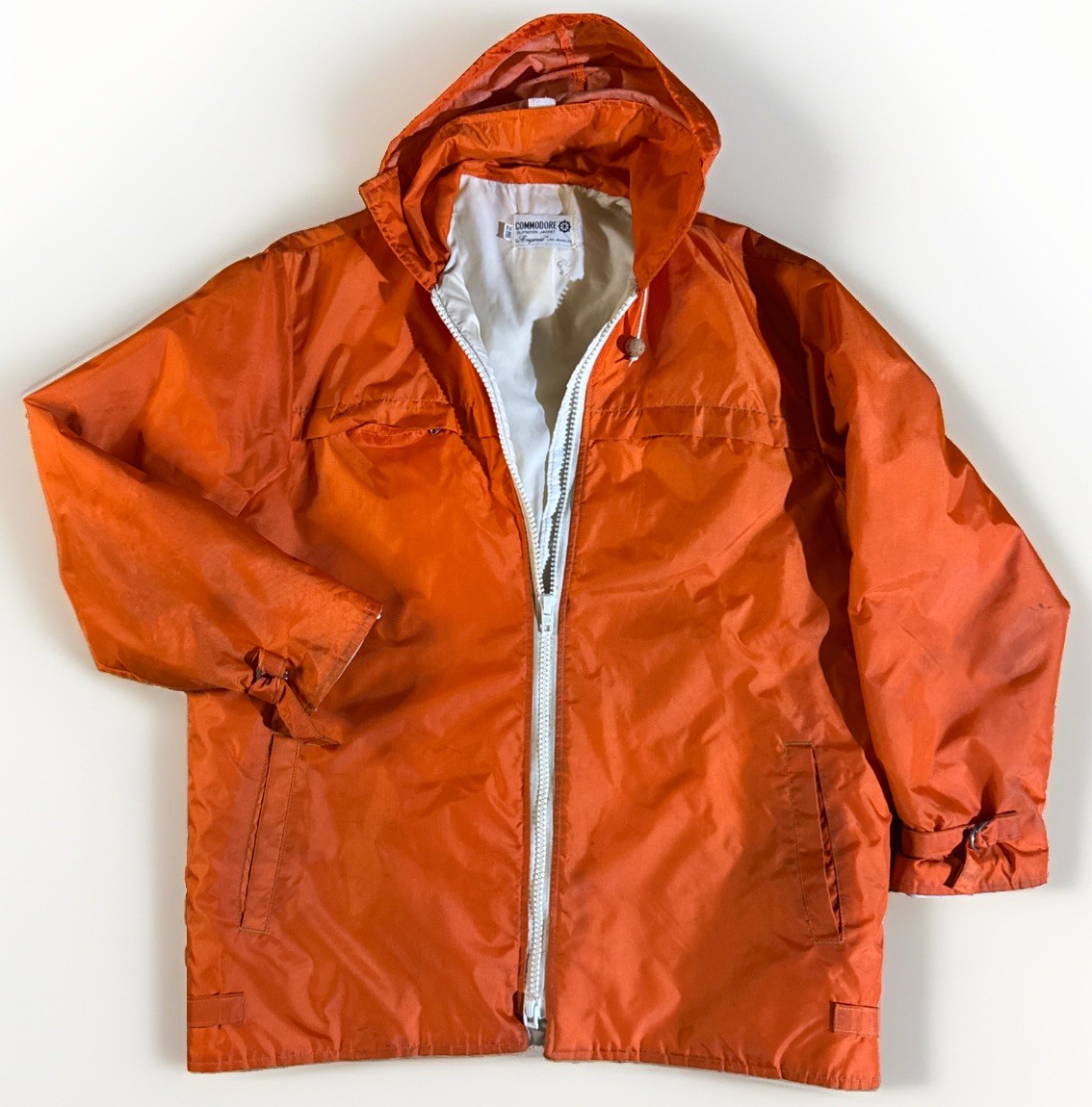 Vintage Commodore California Flotation Jacket Fits L-XL Orange Sailing Boating
