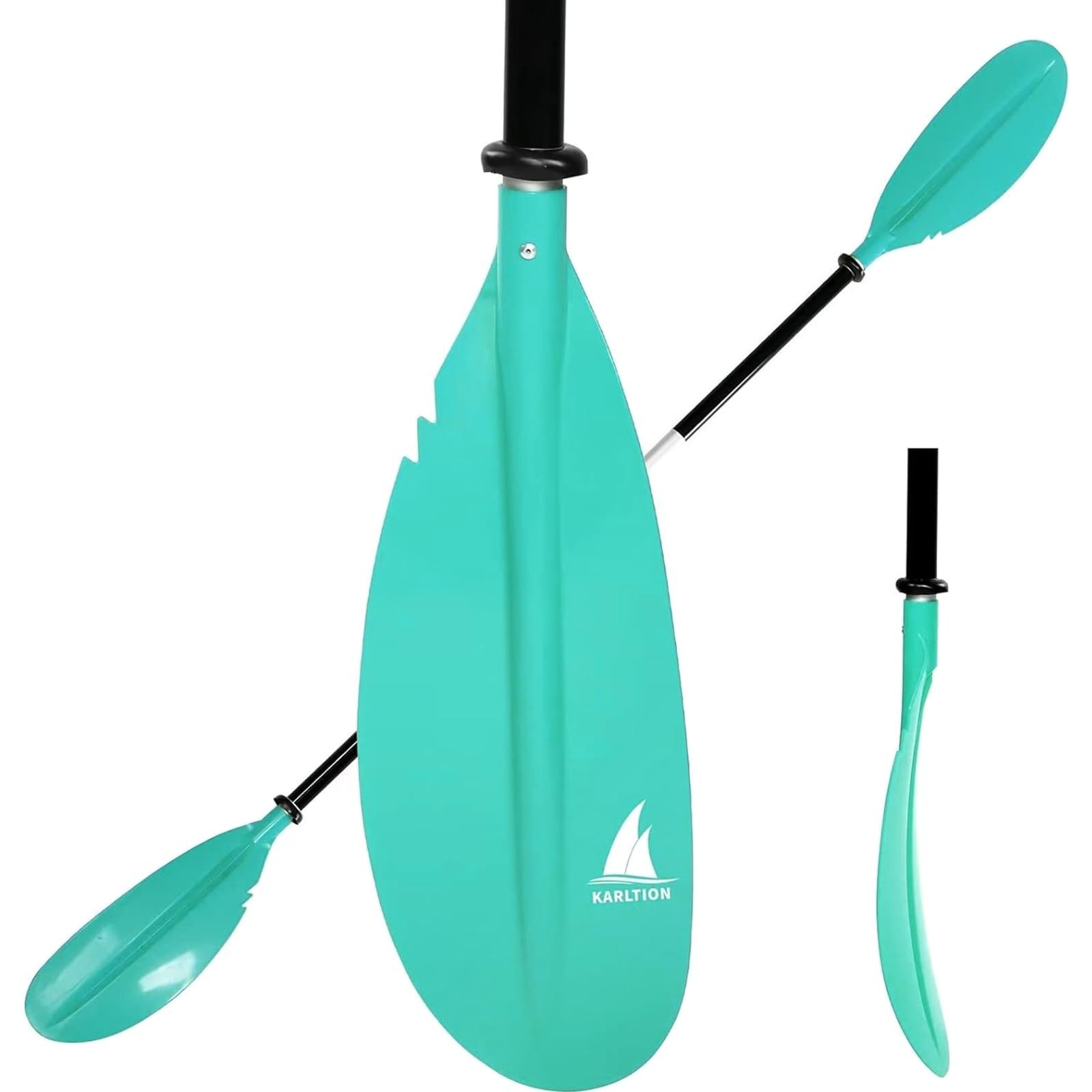 Karltion Kayak Paddle – Adjustable 2 Pieces Aluminum Alloy Shaft with Glass Fibe