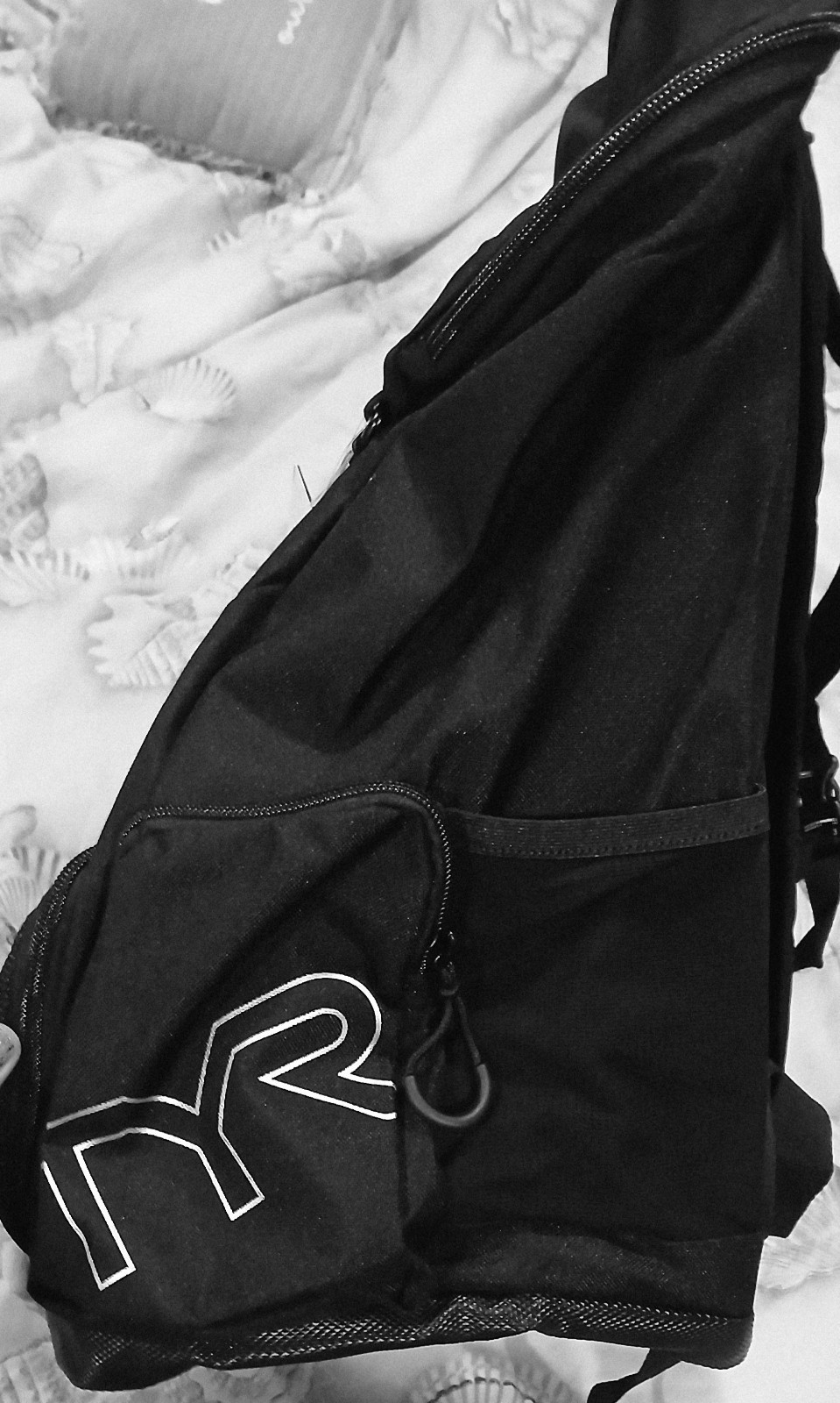 TYR Alliance 45L Backpack Gear Bag Black with Mesh Front Pocket